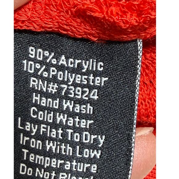 Misook Women Size Large Orange Zip Front Gold Chain Metal Glam Corpcore Cardigan - Picture 4 of 9